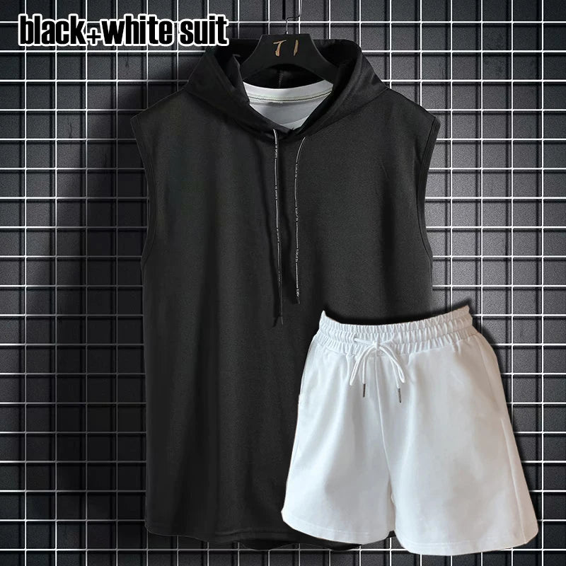2018 Mens Sleeveless Hoodies Fashion Casual Zipper Hooded Sweatshirt Men bodybuilding tank top sporting Shirt waistcoat vest gym